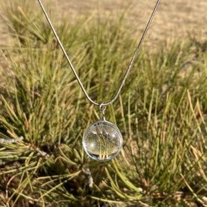 Boho wish blossom window necklace